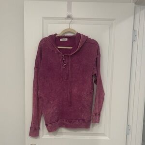 NWOT Zenana Outfitters Magenta Waffle Knit Top